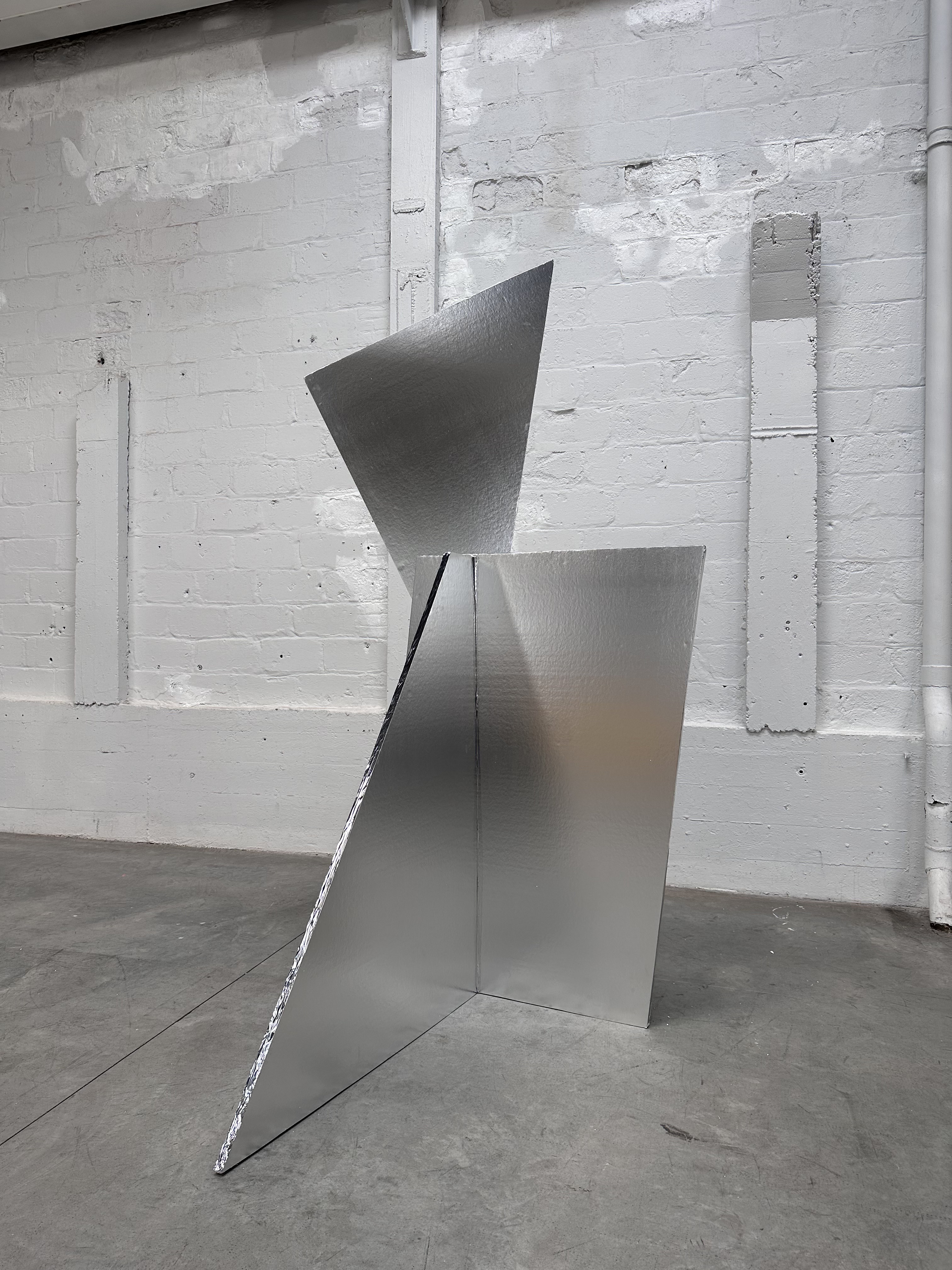 Metallic sculptural installation